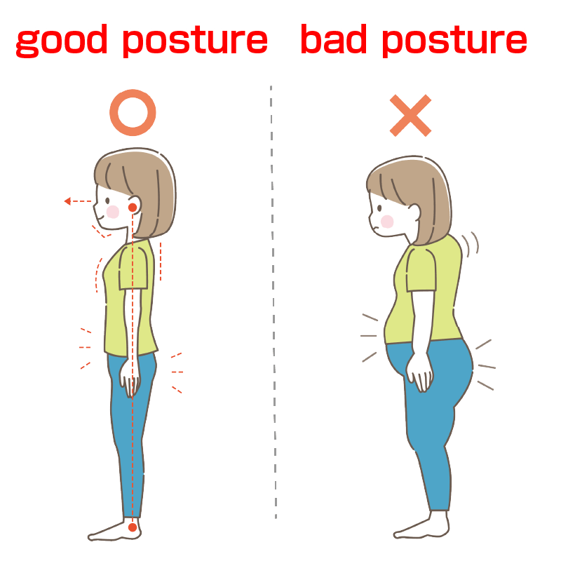 良い姿勢と悪い姿勢